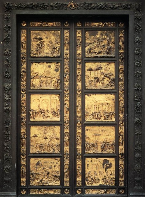 Eastern doors, known as the Gates of Paradise, by Lorenzo Ghiberti, Baptistry, Florence, Italy