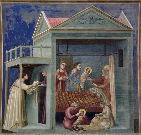Birth of the Virgin, Giotto di Bondone, 1304-1306, Arena Chapel, Padua, Italy