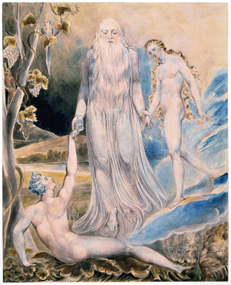 Angel of the Divine Presence Bringing Eve to Adam (The Creation of Eve: "And She Shall be Called Woman), William Blake, 1803, Watercolor, pen and black ink over graphite, Metropolitan Museum of Art, New York