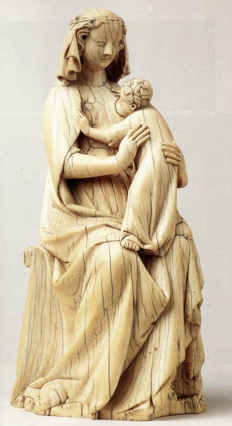 Virgo Lactans, Anonymous French sculptor, ivory figurine