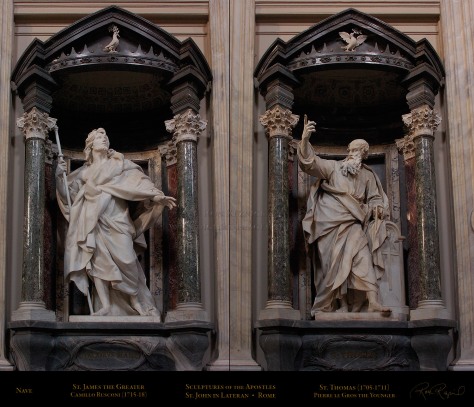Nave Sculptures of St. James and St. Thomas