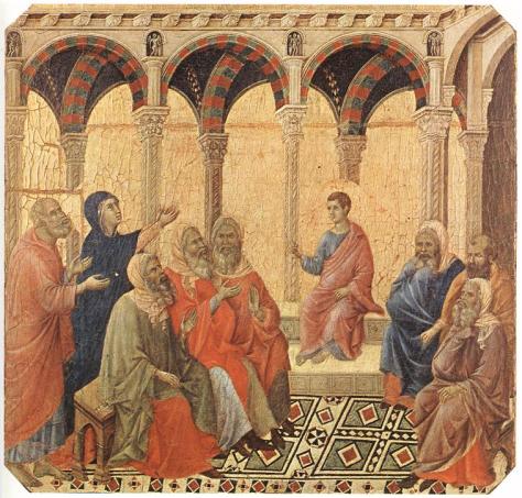 Disputation with the Doctors, Duccio do Buoninsegna,