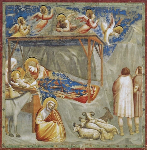 Nativity, Giotto Di Bondone, 1305, Scrovegni (Arena) Chapel, Padua, Italy