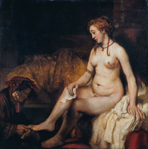 Bathsheba Holding David's Letter, Rembrandt, Louvre Museum, Paris